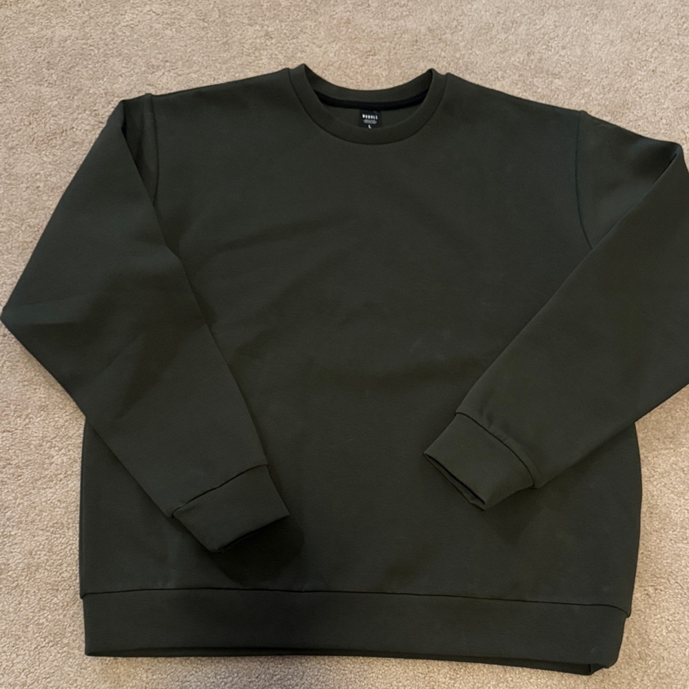 NoBull Women's Dark Green Crewneck Sweatshirt